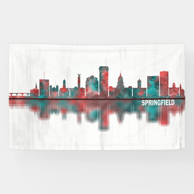 Banderoles Skyline Springfield Illinois (Horizontal)