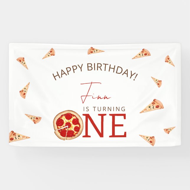Banderoles Slice Of Fun 1st Birthday  (Horizontal)