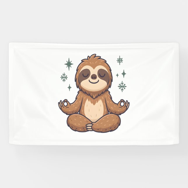 Banderoles Sloth Yoga Sloth (Horizontal)