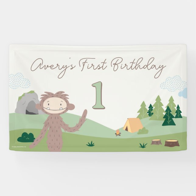 Banderoles Slumberkins Bigfoot Birthday Yard Sign (Horizontal)