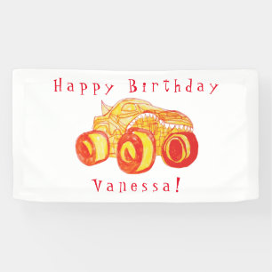 Banderoles Smile Monster Truck Rally Anniversaire