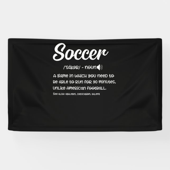 Banderoles Soccer Définition Funny Gag Joueur cadeau (Horizontal)
