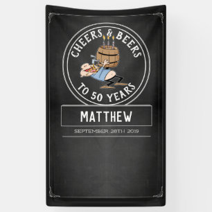 Banderoles Soeurs et bières noires et blanches 50e anniversai