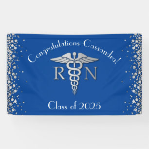 Banderoles Soins infirmiers École de Graduation Party Blue Si