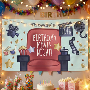 Banderoles Soirée d'anniversaire cinéma