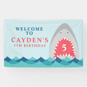 Banderoles Soirée d'anniversaire de Shark Bite