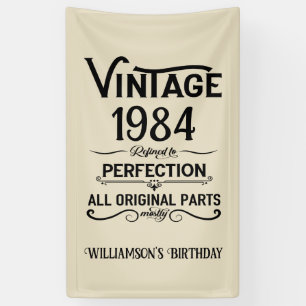 Banderoles Soirée de 40 ans vintage personnalisée