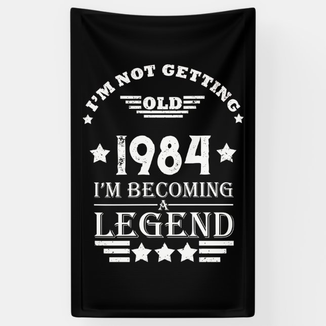 Banderoles Soirée de 40 ans vintage personnalisée (Vertical)