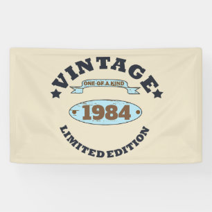 Banderoles Soirée de 40 ans vintage personnalisée