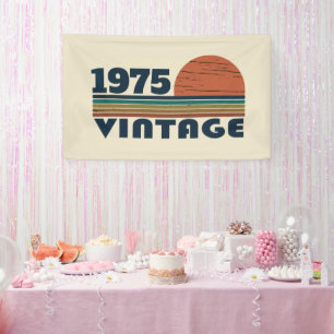 Banderoles Soirée de 50 ans vintage personnalisée