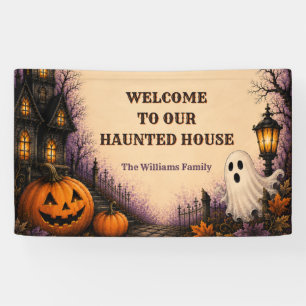 Banderoles Soirée Halloween dans une maison hantée