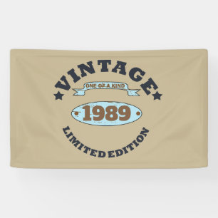 Banderoles Soirée personnalisée de trente vintages 30e annive