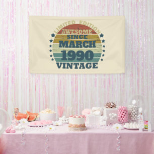 Banderoles Soirée personnalisée vintage de 35 ans