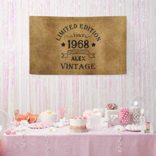 Banderoles Soirée personnalisée vintage de 55 ans