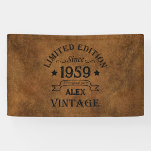 Banderoles Soirée personnalisée vintage de 65e anniversaire
