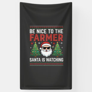 Banderoles Sois Sympa Avec Le Père Noël Des Agriculteurs Noël