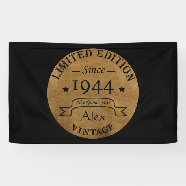 Banderoles Soixante-dix vintages fête du 80e anniversaire (Horizontal)