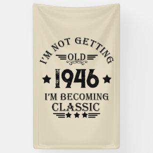 Banderoles Soixante-dix vintages fête du 80e anniversaire