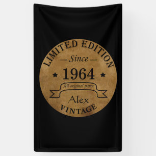 Banderoles Soixante vintage 60e anniversaire personnalisée