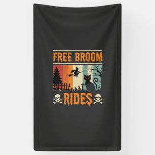 Banderoles Sorcière Chat de Rides de Balai Gratuits Halloween