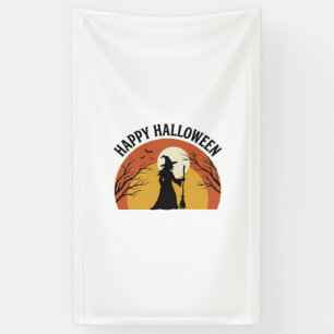 Banderoles Sorcière Vintage Joyeux Halloween Design de T-shir