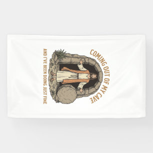 Banderoles Sortir de ma grotte drôle chrétien vintage shirt