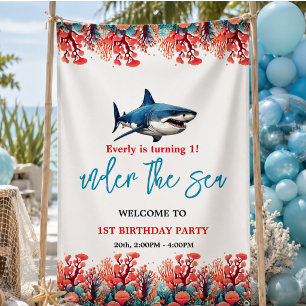 Banderoles Sous la mer 1er fête d'anniversaire