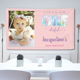 Banderoles Sous la mer Rose Girls 1er anniversaire