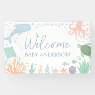 Banderoles Sous l'Océan Animaux Marins Baby Shower
