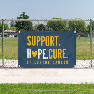 Banderoles soutien du cancer de l'enfance espoir Banner Signe