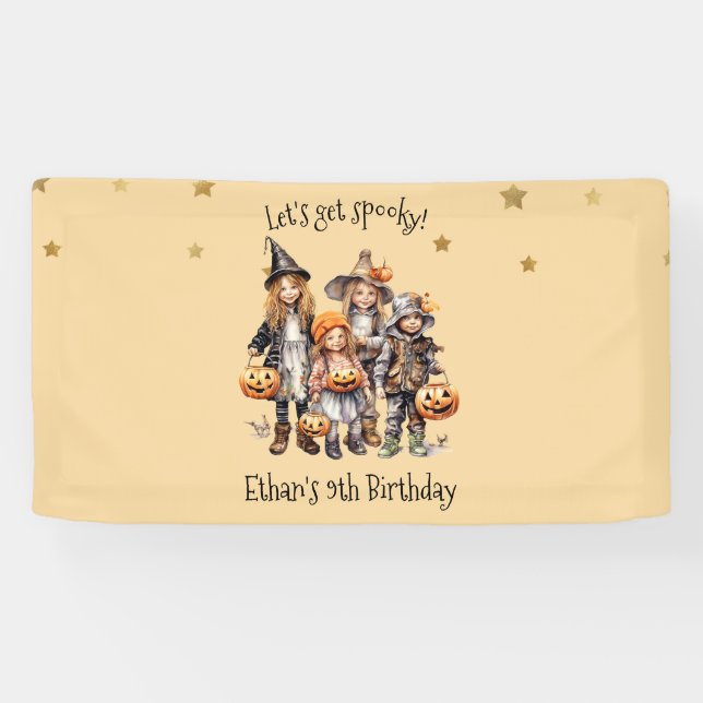 Banderoles Soyons éffrayants ! Fête anniversaire de enfant co (Horizontal)