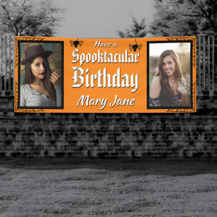 Banderoles Spooktacular Halloween Spider Photo Anniversaire