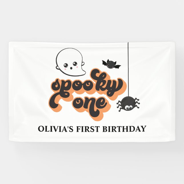 Banderoles Spooky One Halloween 1er Anniversaire (Horizontal)