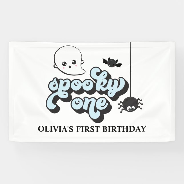 Banderoles Spooky One Halloween 1er Anniversaire (Horizontal)