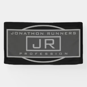 Banderoles Sport Géométrique Hommes Gris Foncé & Noir