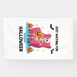 Banderoles Squelette attendant juste Halloween