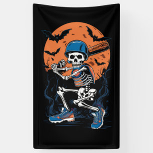 Banderoles Squelette de baseball Halloween Baseball Halloween