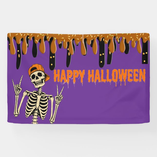 Banderoles Squelette d'Halloween  (Horizontal)