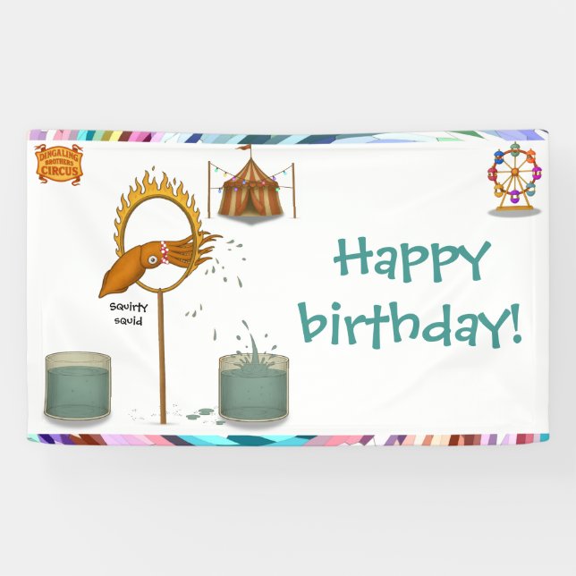 Banderoles Squirty squid (Horizontal)