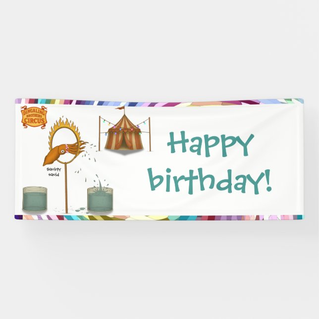 Banderoles Squirty squid (Horizontal)