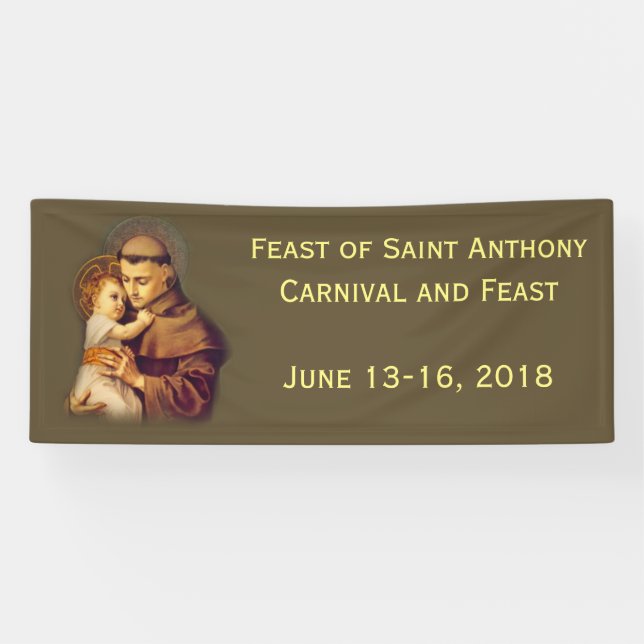 Banderoles St Anthony de bébé Jésus de Padoue (Horizontal)