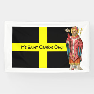 Banderoles St. David du Pays de Galles (P 001) et son drapeau