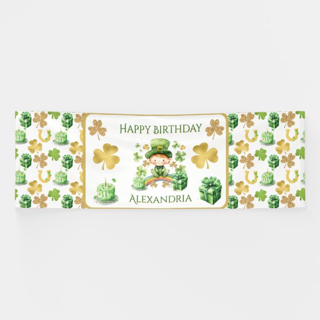 Banderoles St patrick Lucky One Premier Anniversaire (Horizontal)