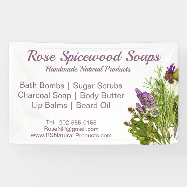 Banderoles Stand de foire artisanale de plantes naturelles (Horizontal)