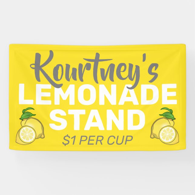 Banderoles Stand de limonade personnalisé (Horizontal)