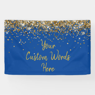 Banderoles Stand photo personnalisé pour anniversaire bleu et
