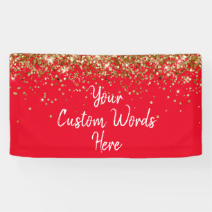 Banderoles Stand photo personnalisé rouge blanc et or pour an