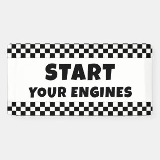 Banderoles Start Your Engines Welcome Banner | Racing Birthda