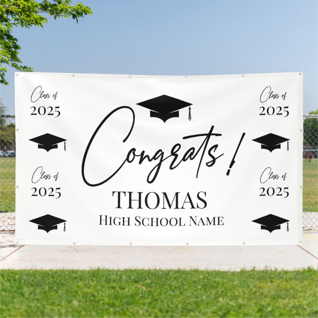 Banderoles Step and repeat Graduation Backdrop banner  (Dehors)