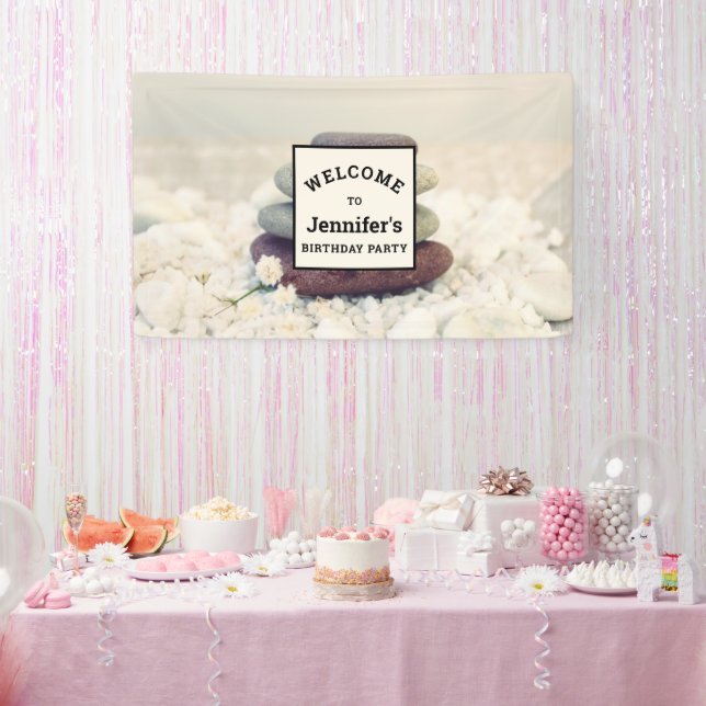 Banderoles Stones empilées Méditative Caire Anniversaire (Fête)